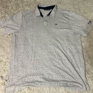travis mathew polo golf XL Shirt Men’s White Short Sleeve pre-own very good